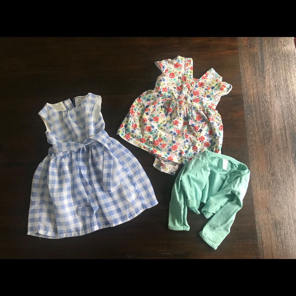 Carters Dress Bundle Baby Girl 9M